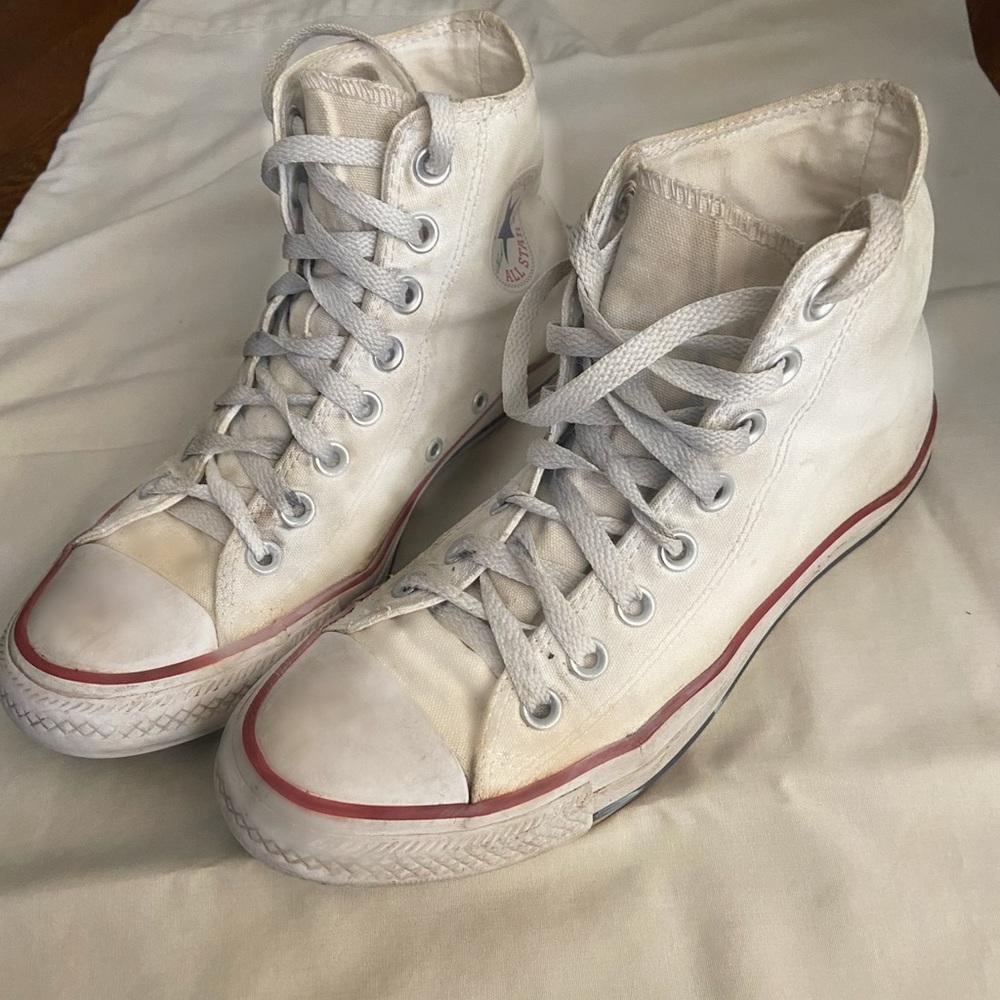 high top white converse